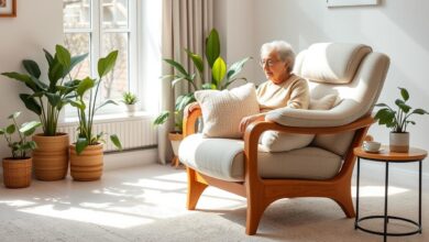 Comfort-focused lounge chairs for seniors