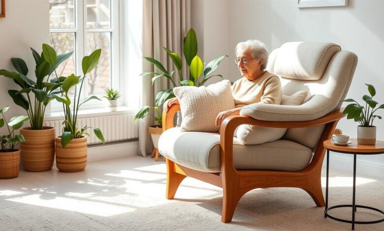 Comfort-focused lounge chairs for seniors